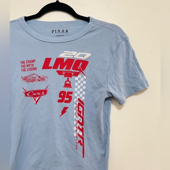 Disney Pixar Cars lightning McQueen baby crop tee top - Picture 2 of 2